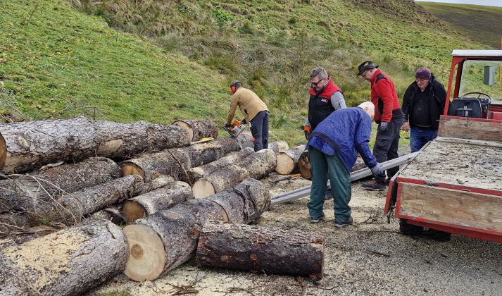 Holztransport zur Hütte